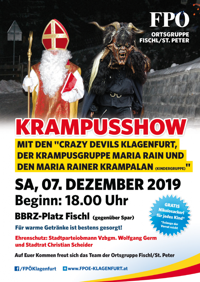 Krampusshow der FPÖ Fischl-St. Peter