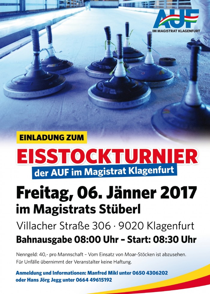 Eisstockturnier der AUF im Magistrat Klagenfurt