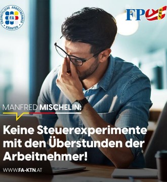 Aus Sicht der freiheitlichen Arbeitnehmer ist die geplante neue Überstundenregelung ein klarer Rückschritt statt einer echten En...