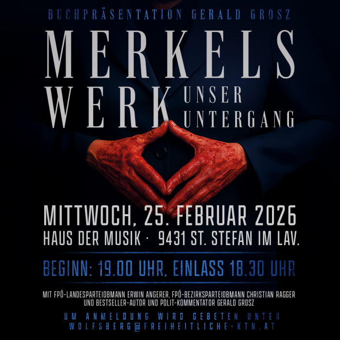 Buchpräsentation "Merkels Werk - Unser Untergang" mit Gerald Grosz