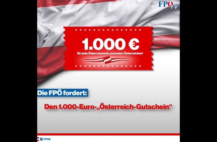 FPÖ fordert 1.000-Euro-