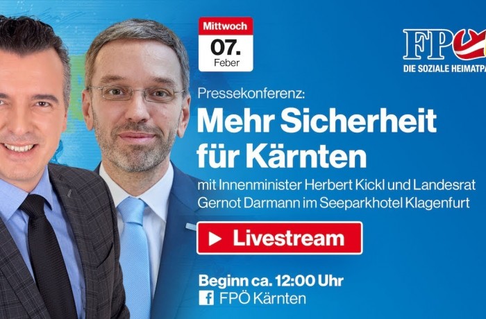 Pressekonferenz mit Gernot Darmann und Herbert Kickl