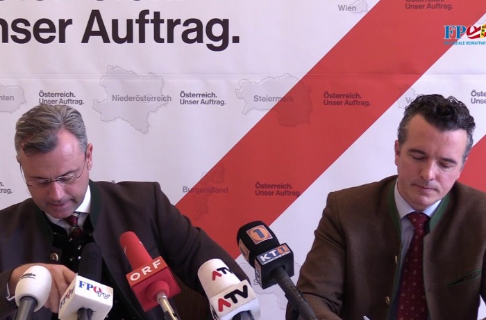 Pressekonferenz mit Gernot Darmann und Norbert Hofer