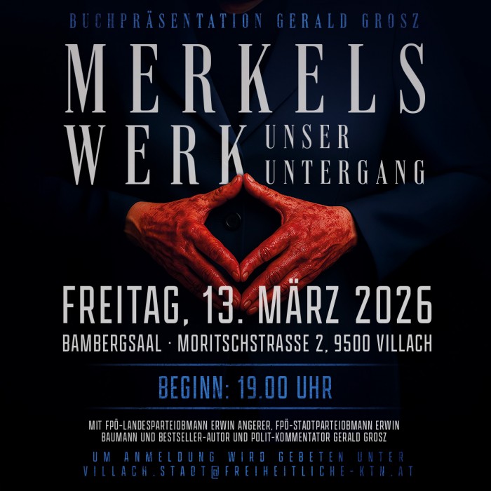 Buchpräsentation "Merkels Werk - Unser Untergang" mit Gerald Grosz