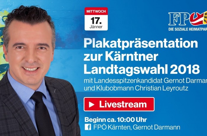 Präsentation der ersten Plakatwelle für die Landtagswahl 2018